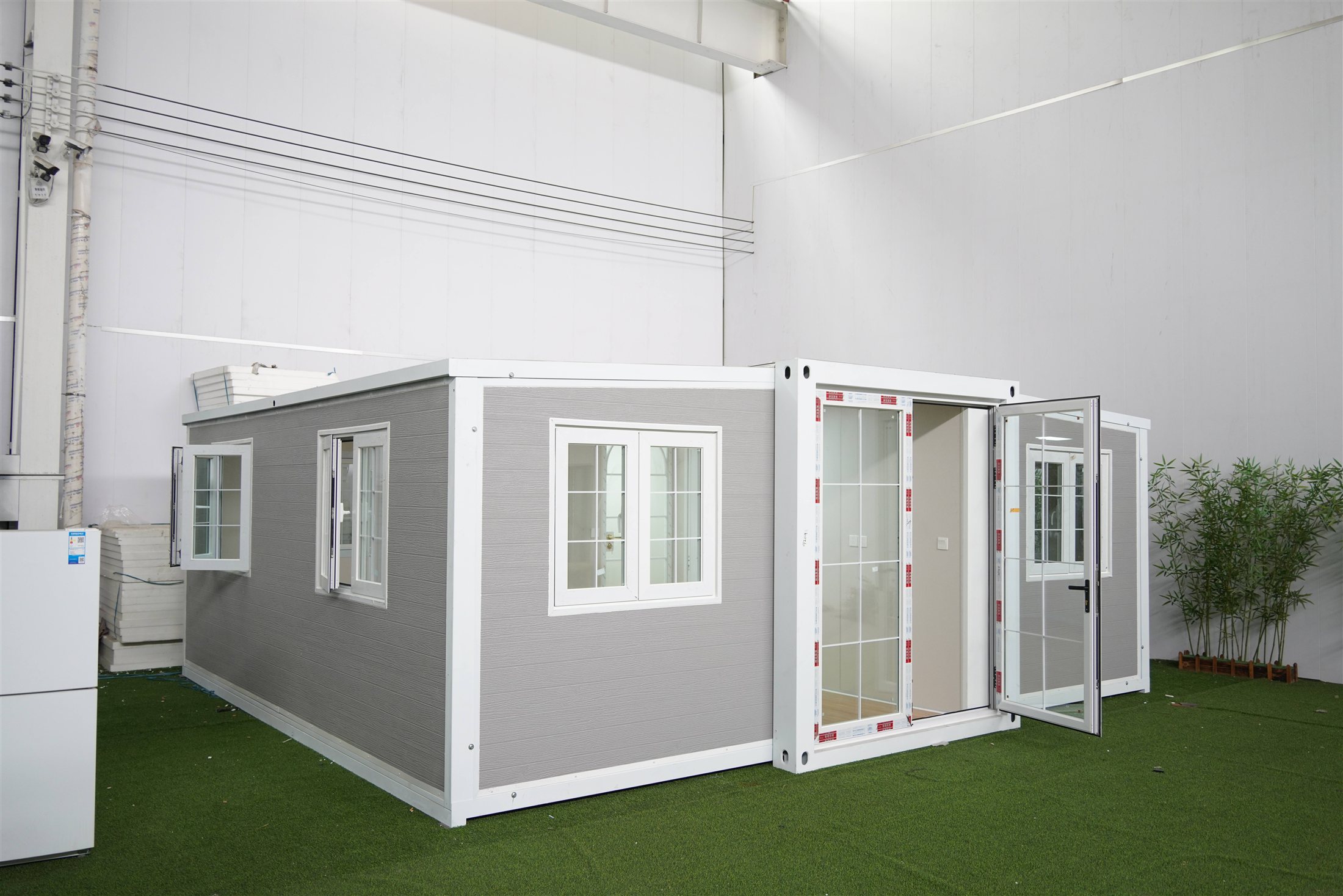 Steel modular building frames assembled inside a factory