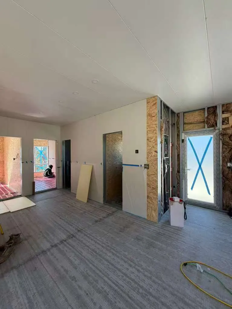 Interior of a Missouri residence during installation