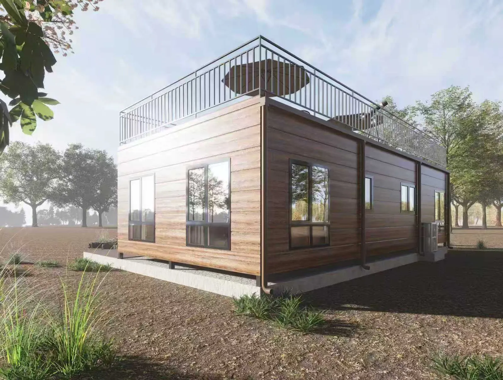 Design visualization of the Missouri lakeside residences