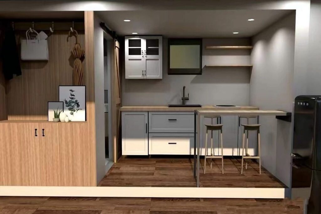 Apple Cabin D2 Kitchen Interior