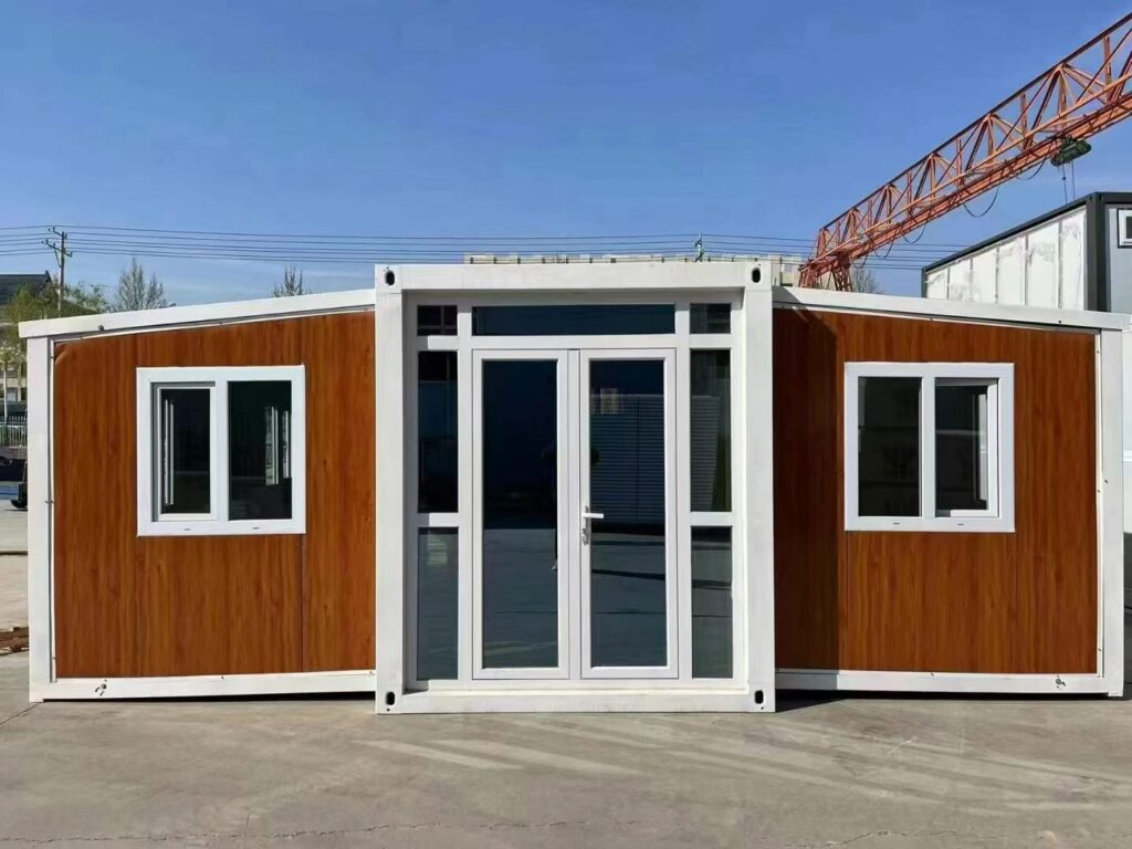 Expandable Container House Orange Exterior