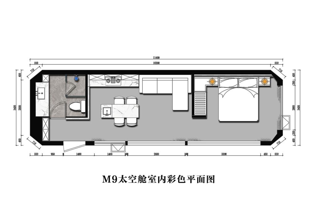 Space Capsule M9 Floor Plan